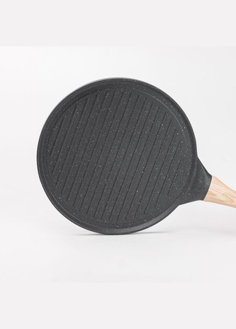 Сковорода гриль кругла Ø 26.5 см низька для індукційної плити з гранітним покриттям. Breakfast (315637222)