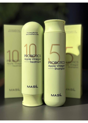 Бальзам для волосся від лупи з оцтом яблучним 10 Probiotics Apple Vinegar Treatment, 300мл MASIL (316519253)