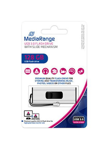 Флешдрайв 128GB USB 3.0 Black/Silver (MR918) Mediarange (306581245)