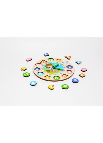 Дерев'яний сортер "Годинник" Puz-22935 для хлопчиків No Brand (330601482)