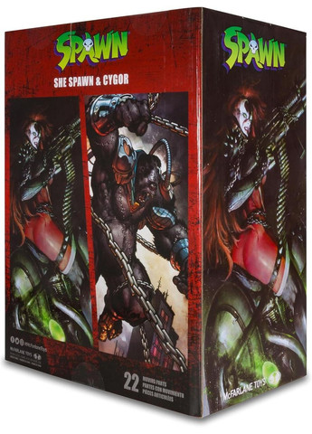 Набір з двох Фігурок Велика Горріла Кайгор та міс Спаун Spawn She-Spawn Cygor 90201 McFarlane (372833370)