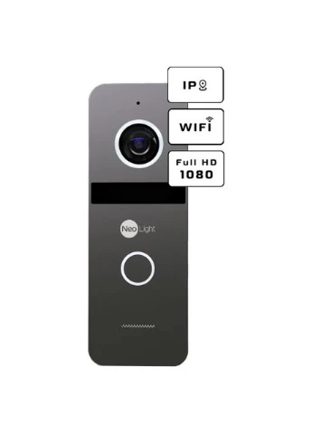 Комплект відеодомофону ALPHA Hybrid Black + SOLO IPW Graphite з кутком, PoE адаптер для панелі виклику NeoLight (401476539)