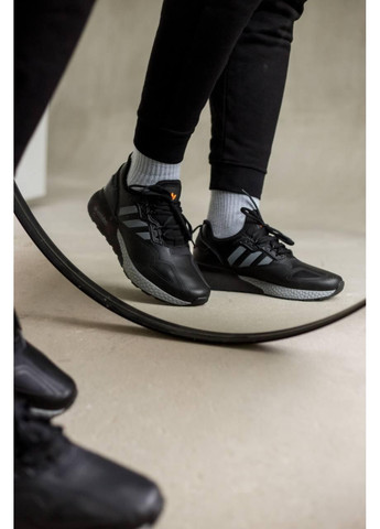 КРОССОВКИ ЖЕНСКИЕ ADIDAS ZX 2K BOOST BLACK GREY АДИДАС ZX 2K ИЗИ БУСТ No Brand серые демисезоны (368862457)