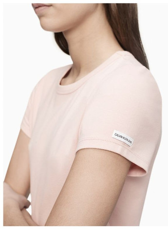 Розовое джинсовое, кэжуал, повседневный, пляжное, спортивное стильное платье сalvin klein платье-футболка Calvin Klein