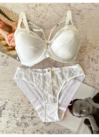 Білий жіноча нижня білизна з портупеєю комплект білий Weiyesi
