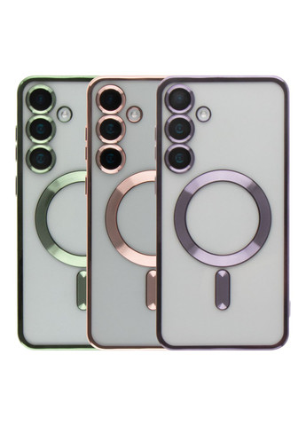 Чехол TPU Metallic Full Camera with Magsafe для Samsung Galaxy S24 5G (S921) Цвет Dark Purple No Brand Samsung Galaxy S24 5G (S921) (336153330)