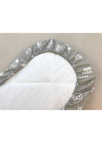 Простирадло бавовняне в коляску "Корони на сірому" Moontime (366037122)