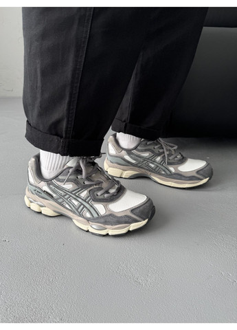 Сірі Осінні кросівки чоловічі asics gel nyc grey white gore-tex | асікс гель-нюк сірі No Brand