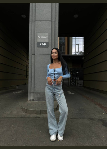 Женский укороченный топ со шнуровкой Avanti (332620873)