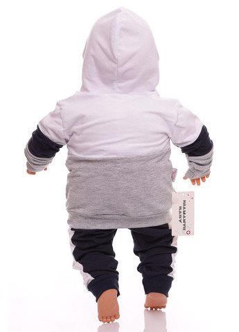 Сірий демісезонний спортивний костюм для хлопчика work сірий 74 см (42896) BABYKROHA