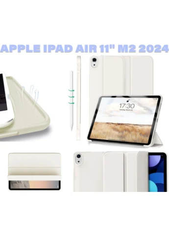 Чохол до планшета Tri Fold Soft TPU Silicone Apple iPad Air 11" M2 2024 Beige (711735) BeCover (315138004)