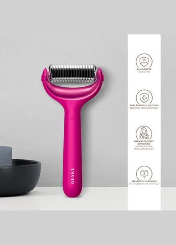 Електронний ролер для обличчя та тіла з мікроголками MicroNeedle Face&Body Roller 8в1 magenta GESKE (341526168)