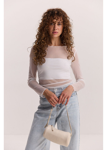 Женский укроп с длинными рукавами черный из сеточки со вставкой Arjen (353305919)