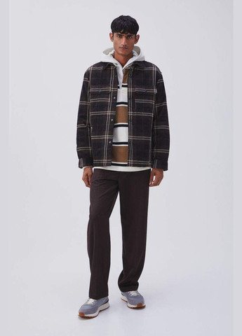 Коричнева демісезонна вельветова куртка-сорочка H&M