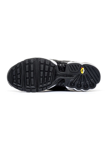 Чорні Осінні кросівки чоловічі 3 leather black white, вьетнам Nike Air Max TN Plus