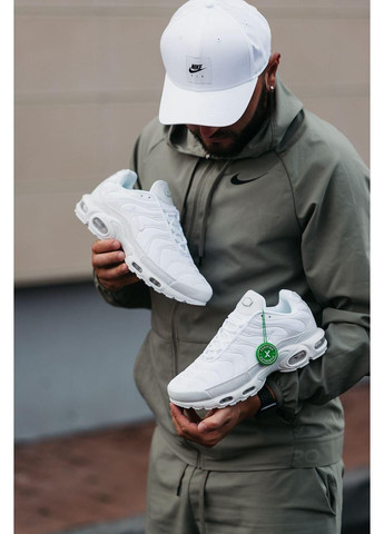 КРОССОВКИ ЖЕНСКИЕ NIKE AIR MAX TN FULL WHITE НАЙК АИР МАКС ТН ПЛЮС No Brand белые демисезоны (367174086)