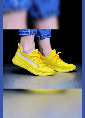 Желтые летние женские кроссовки желтые летние желтого цвета текстильные спортивные Viki кросівки