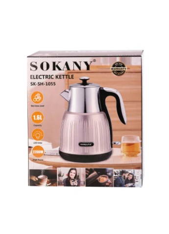 Електрочайник SKSH1055 1.6 літрів рожевий металік SKSH1055 Sokany (316589191)