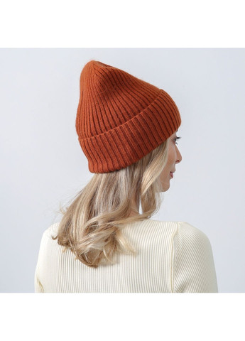 Шапка біні жіноча вовна коричнева FREDERICK LuckyLOOK 567-115 (367992031)