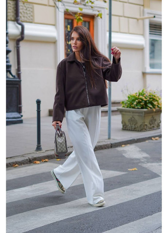 Коричневое демисезонное Пальто из кашемира No Brand