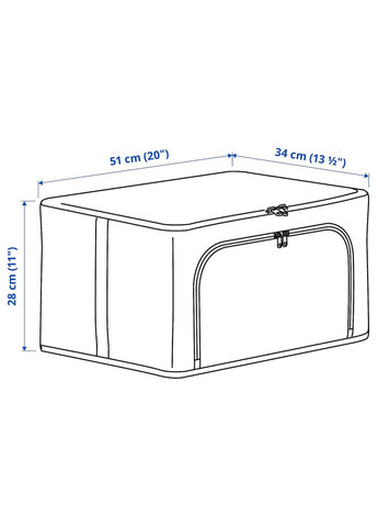 Ящик для одягу/постіль ІКЕА HEMMAFIXARE 34х51х28 см (90503916) IKEA (278408898)