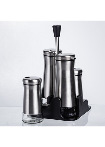 Набор стеклянных баночек для специй 4 предмета с подставкой для хранения приправ контейнеры для кухни Yiwu (370432608)