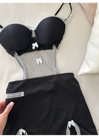 Чорний демісезонний жіночий рольовий костюм | чорна спокуса Vital-Textile 130/44