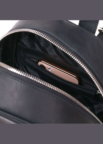 Універсальний жіночий рюкзак із натуральної шкіри з кишенями чорний (sku_16328) No Brand (329860394)