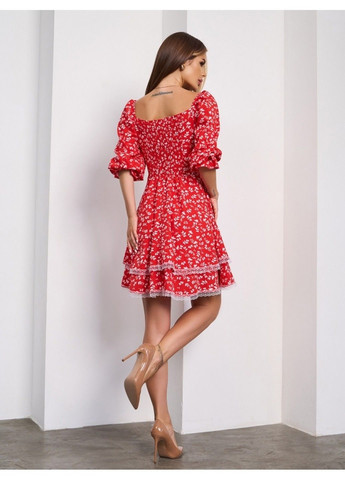 Червона повсякденний сукня issa pus a-656 червоний ISSA PLUS