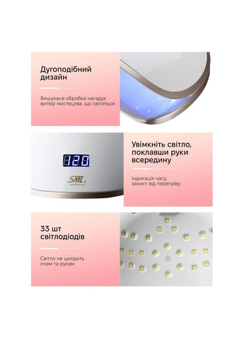 Лампа для манікюру S8 48Вт 33led White SML (360653969)