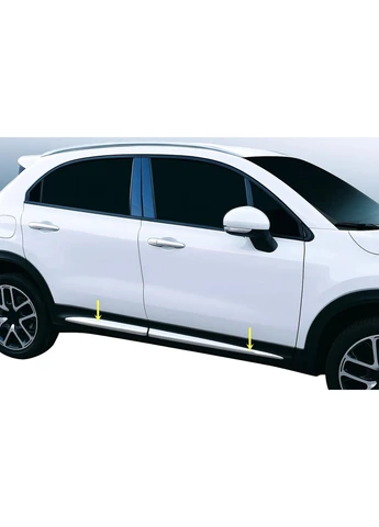 Молдинг дверний (4 шт) OmsaLine - Італійська нержавійка для Fiat 500X 2014-2024 рр Omsa (389786533)