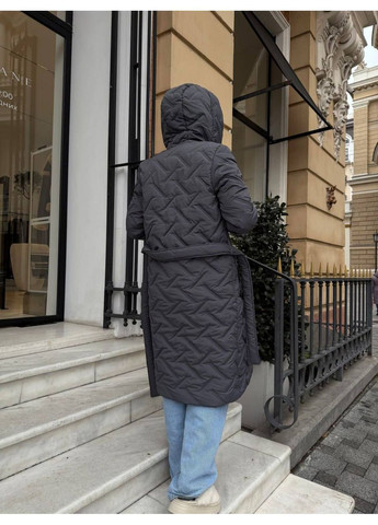 Графітове Зимове пальто на теплій підкладці Stylish Touch