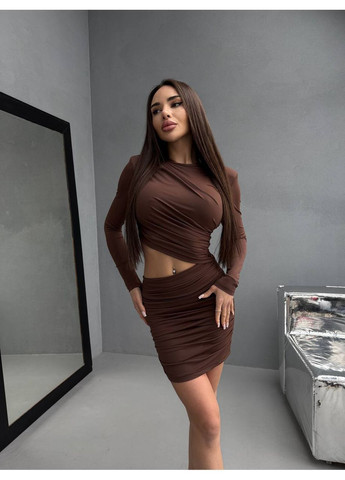 Коричневое праздничный, коктейльное, повседневный, вечернее, кэжуал женское платье силуэтная Asi.Store.ua