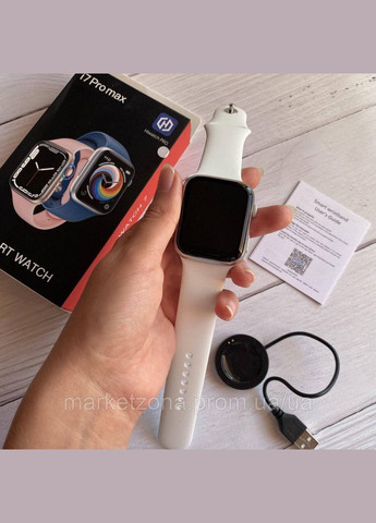 Смарт часы I7 Pro Max Серия 7 Пульсометр, Тонометр, Сенсорный Экран белый Smart Watch (334314646)