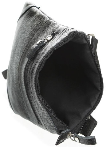 Кожаная сумка кросс боди мужская мессенджер через плечо черная 11025 Shvigel (329198626)