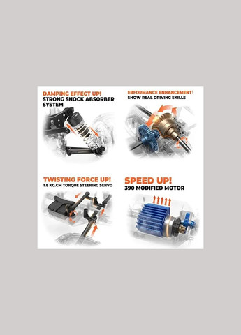 Радіокерована машина Conquer RC монстр-трак 4х4 70км/год 1/16 Червоний ( код: 16101PROR) WL Toys (325449369)