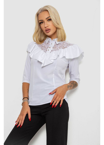 Белая блуза классическая 230r84-1, Ager