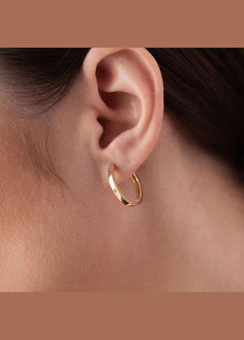 Сережки - кільця в жовтому золоті с08330 Oniks (264024701)