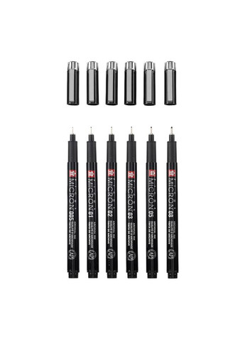 Набір лінерів PIGMA MICRON Black Edition 6 шт.(005-08) Sakura (362579065)