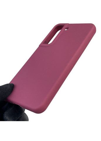 Чехол для Galaxy S22 (SM-S901B) силиконовый с микрофиброй нескользящий на самсунг с22 бордовый Samsung (366385672)
