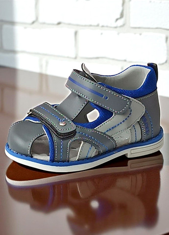 Серые спортивные, повседневные босоножки ортопедические для мальчика на липучках том м Tom.M на липучке