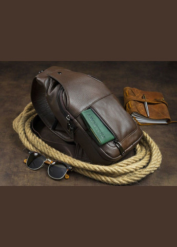 Сумка чоловіча шкіряна через плече 14390 Коричнева Vintage (331906844)