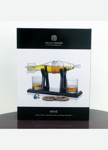 Декантер "Мина" набор графин и 2 стакана для виски (GP241207) Гранд Презент (302254512)