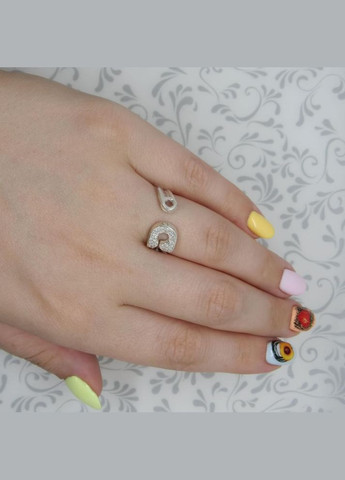 Срібна каблучка з фіанітами "Булавка" 18 No Brand (350667391)