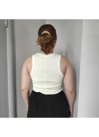 Майка женская трикотажная рубчик стрейч S\M чёрная Dias - (350349686)