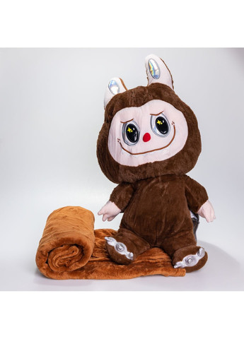 Подушка-іграшка LABUBU Brown Dragon з пледом ТМ COLORFUL HOME 520-29BR No Brand (368904385)