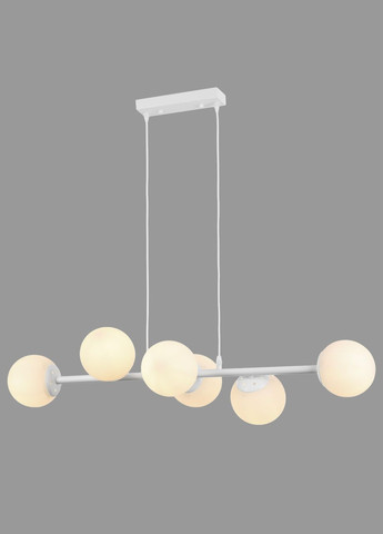 Белая подвесная люстра на 6 ламп (52-1010-6 WH+WH) No Brand (370071801)