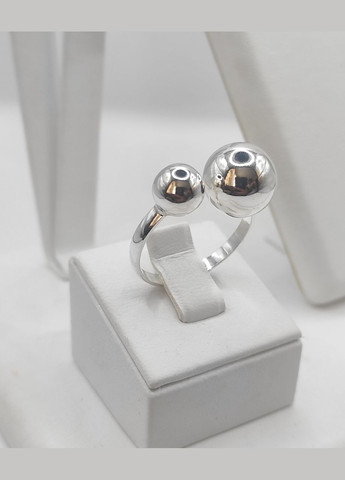 Срібне жіноче кільце "Кульки" Shiny ш1е No Brand (332621518)