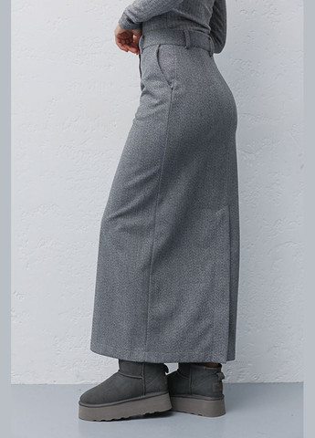 Тепла спідниця-олівець довга темно-сірого кольору Arjen (294907036)