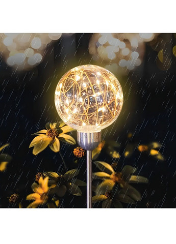 Комплект садовых светильников фонарей шаров на солнечной батарее с теплым белым светом 70 см 20 LED 4 штуки (480701-Prob) Unbranded (340711352)